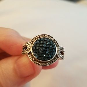 Blue diamond ring